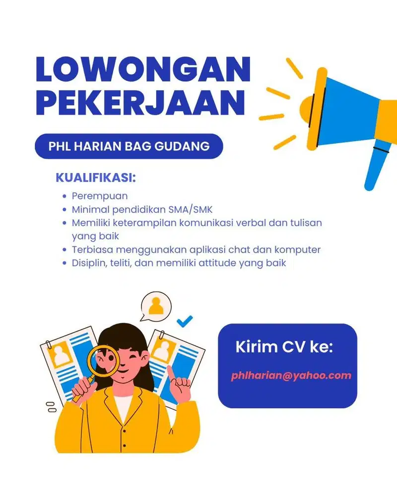 PEKERJA HARIAN BAGIAN GUDANG