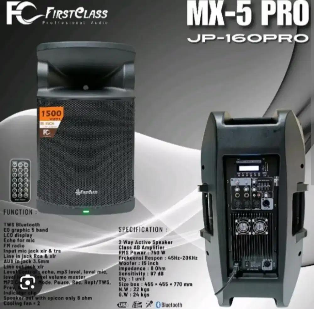 Speker aktif firsclass 15inch