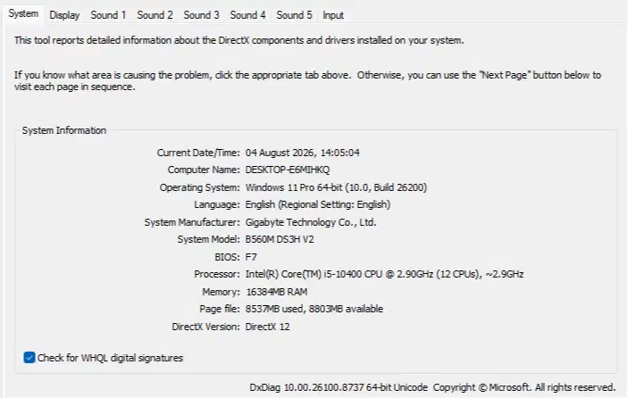 PC i5-10400 GTX 750 Ti RAM 16GB