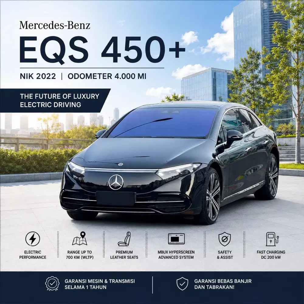Mercedes Benz EQS450+ Odometer 4.000 mi Nik 2022 Like New