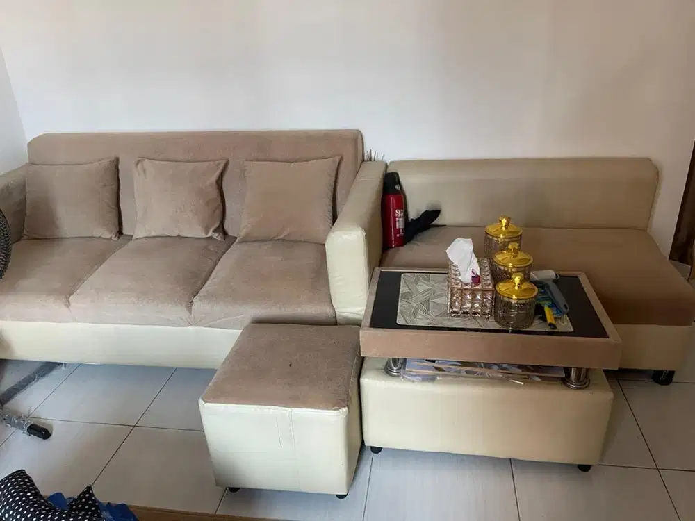 Dijual sofa L, jarang di pakai
