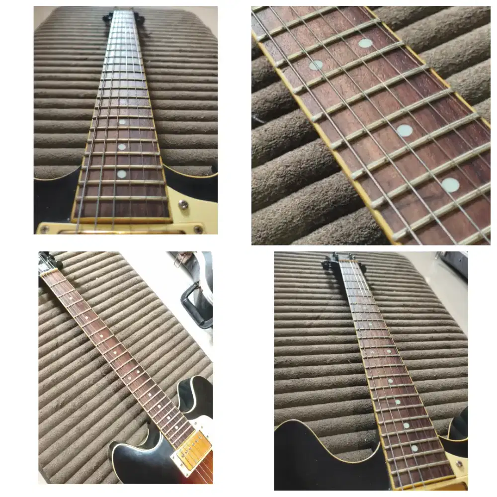 Gitar Tua + Gig Bag Tebal HOLLOW BODY CUSTOM Epiphone Elektrik Akustik