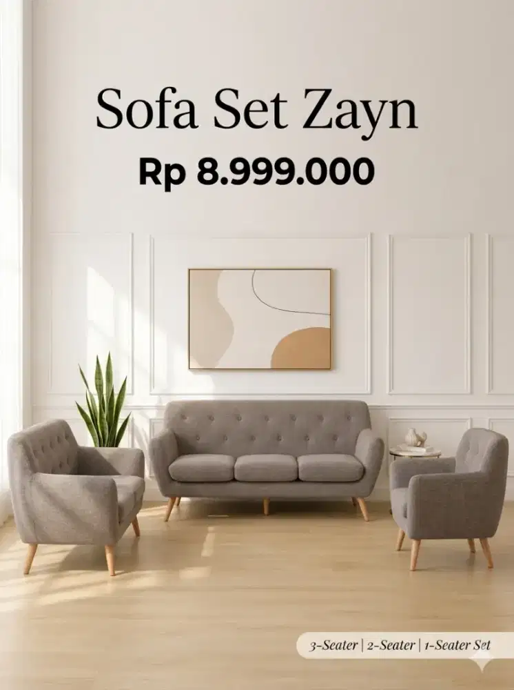 Zayn Sofa Set 1S+2S+3S