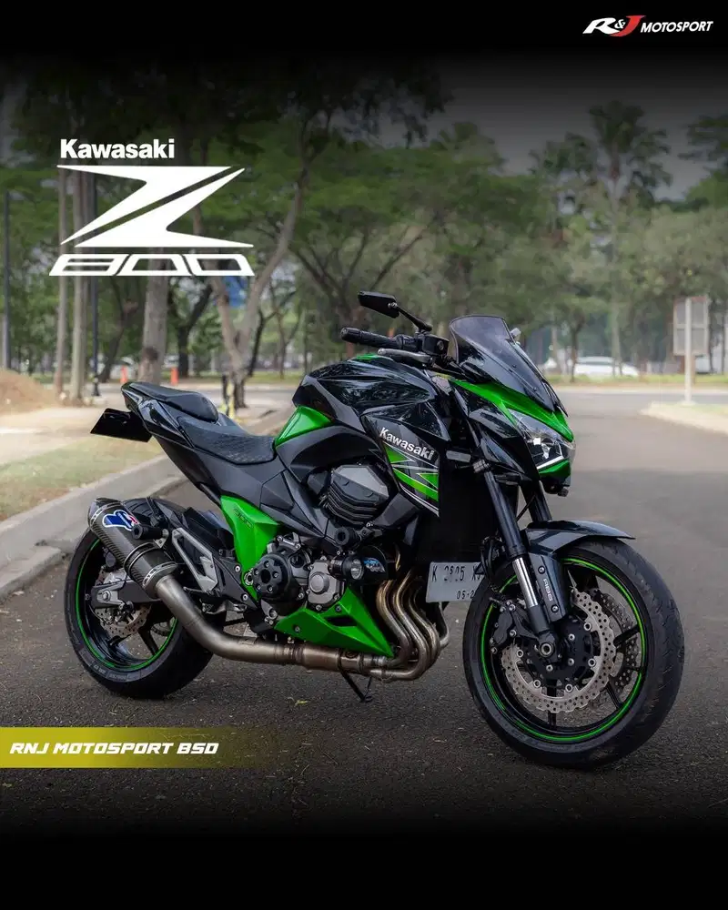 Kawasaki Z800 Z 800 Z8 Z900 Nik 2014 Warna Hijau Knalpot Termignoni