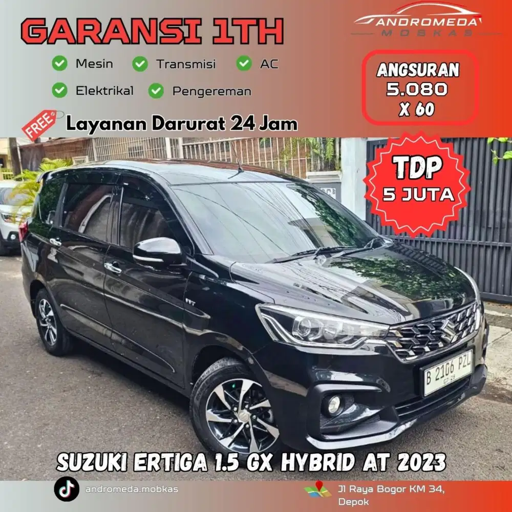 TDP TERMURAH 5 JT SUZUKI ERTIGA 1.5 GX HYBRID AT 2023 KONDISI ISTIMEWA