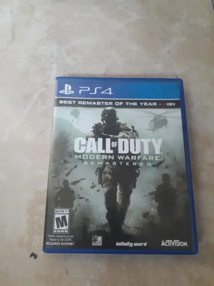 Kaset ori PS4 call of duty modern war remastere normal mulus
