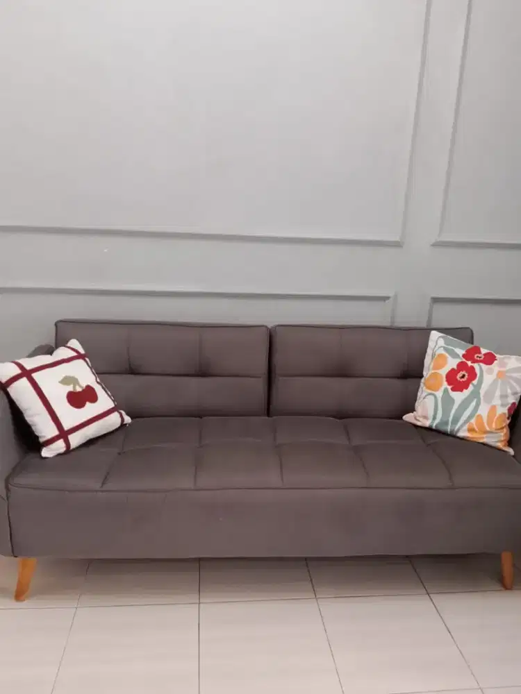 Dijual Sofabed  3 seater mulus, Stool Aesthetic no minus