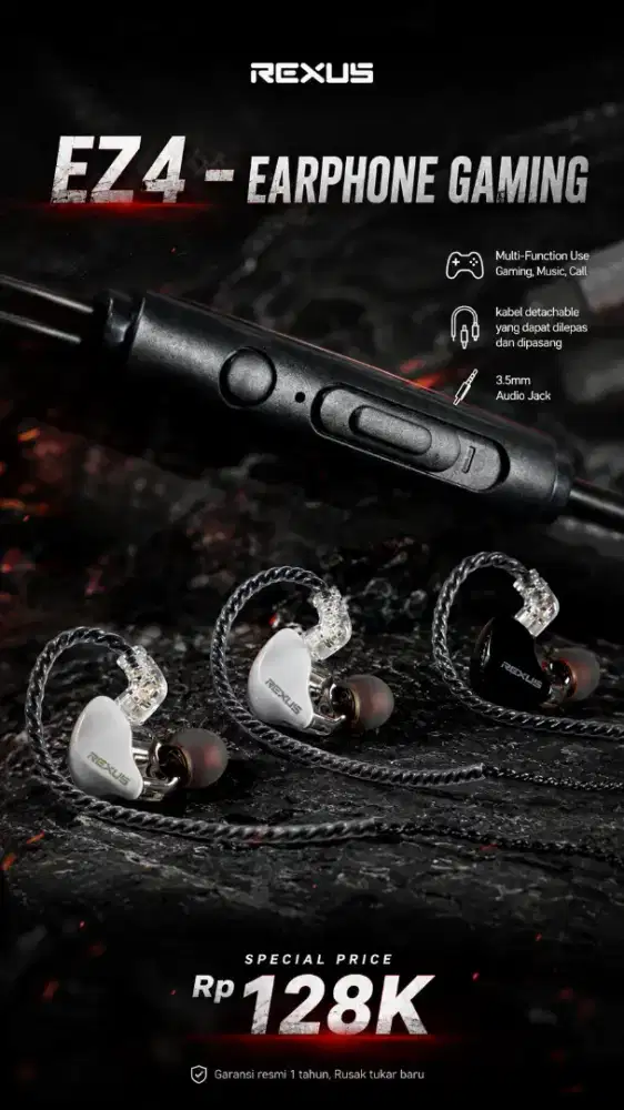 Headset REXU EZ4 wired