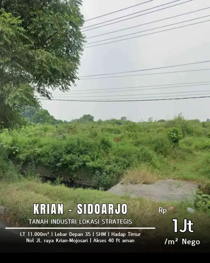 Tanah Industri Lokasi Strategis
Jl. KH. Dewantara
KRIAN