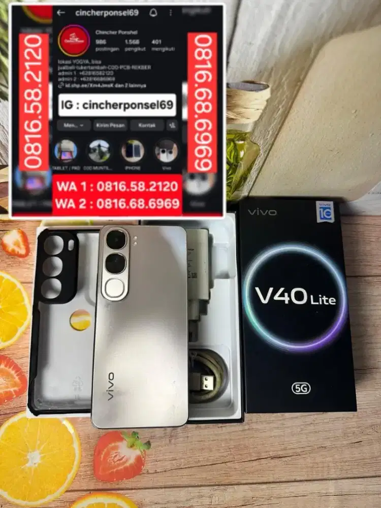 Jual hp Vivo V40 lite 5g 8/256 istimewa siap pakai