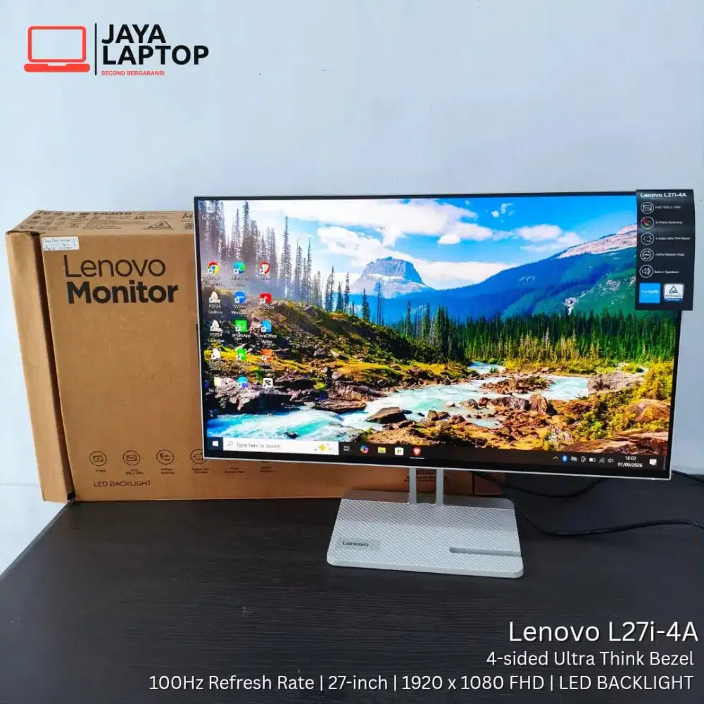 Lenovo L27i-4A Monitor LED IPS 27 inch Full HD Second Bekas