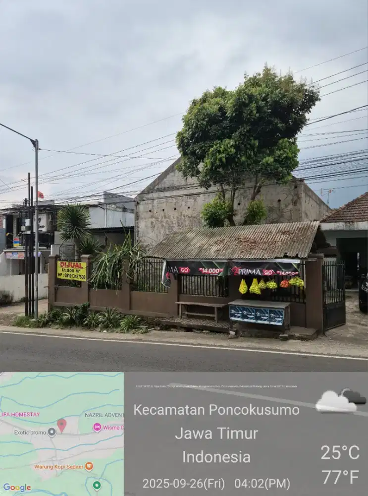 Dijual Rumah plus kebun malang tumpang