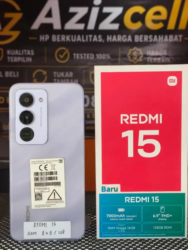 REDMI 15 RAM 8+8/128