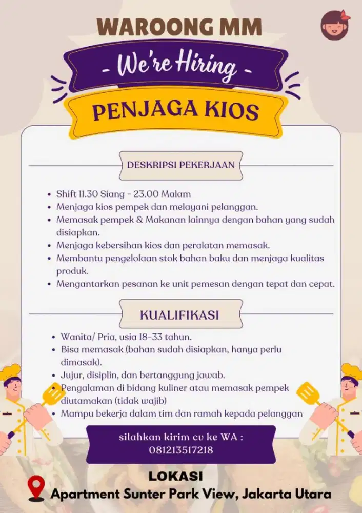 Di butuhkan Secepatnya