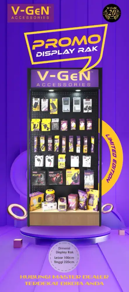 (RAK-V01)Rak Besar Display V-GeN Bahan Besi
