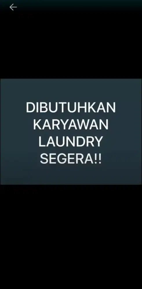 Dibutuhkan Karyawan Laundry Kelapa Gading