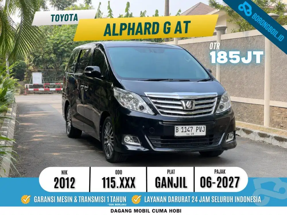 TERMURAH || TOYOTA ALPHARD G 2.4 AT HITAM 2012