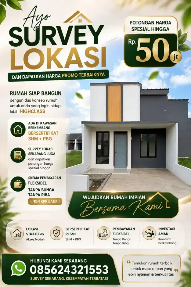 Di jual rumah kontenporer modren paling murah