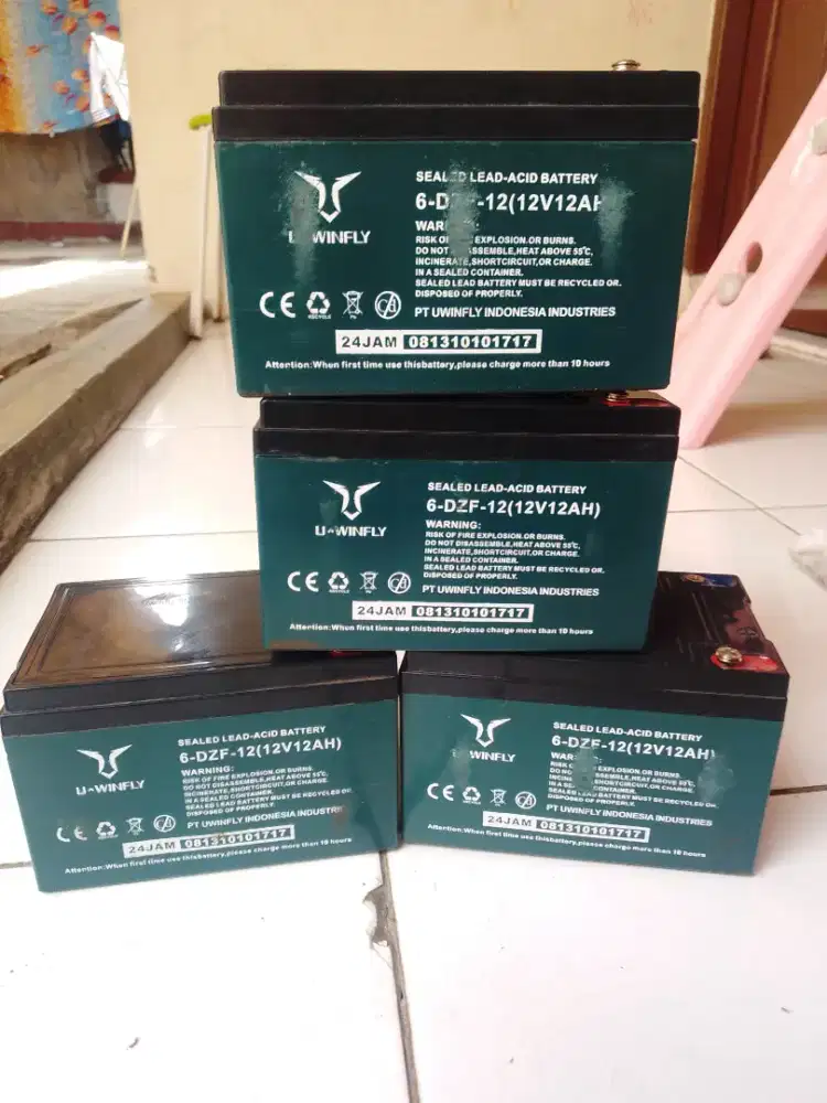 Jual aki copotan sepeda listrik 6 DZF 12 (13v12Ah)
