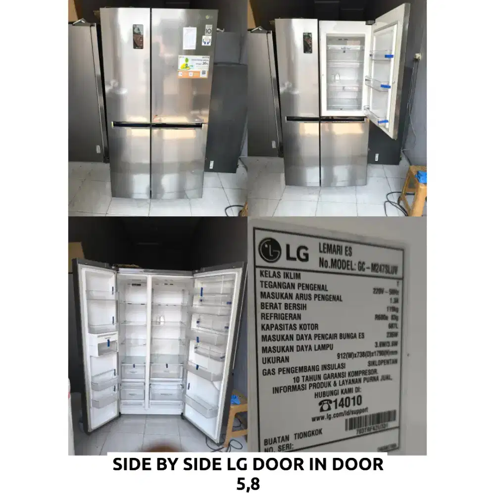 KULKAS SIDE BY SIDE DOOR IN DOOR LG