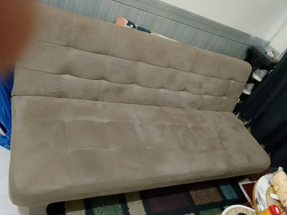 Sofa panjang warna coklat