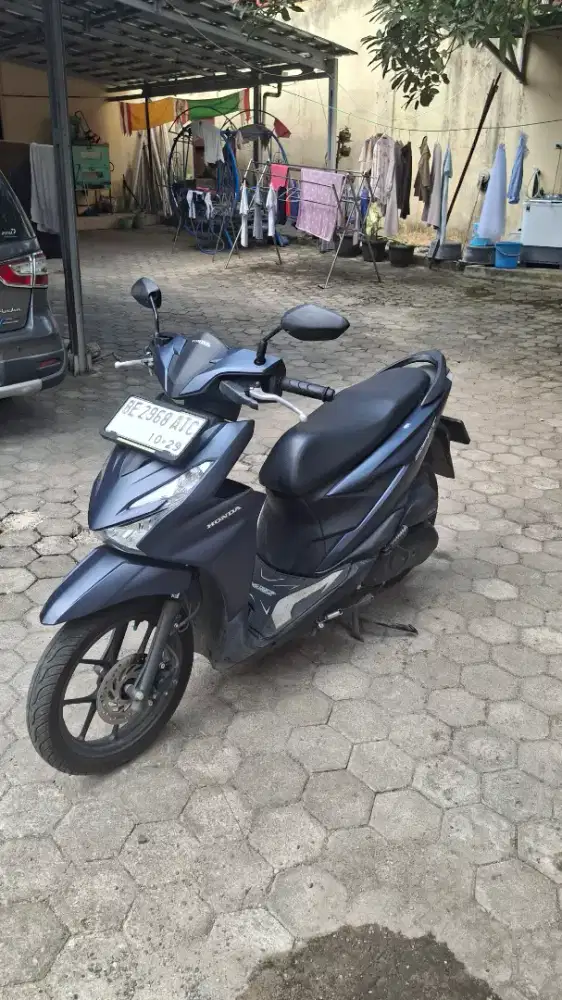 HONDA BEAT DELUXE SMARTKEY MATTE BLUE SECOND 2024