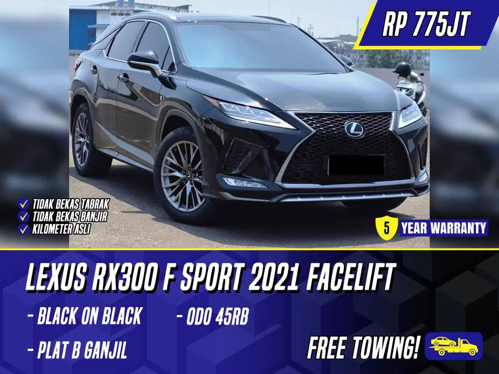Lexus RX300 F Sport 2021 Facelift Black Hitam RX 300 Fsport