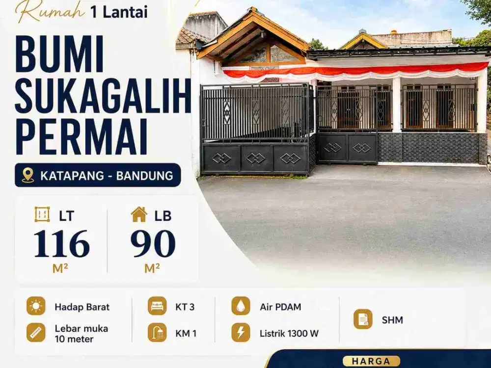Dijual cepat rumah di Komplek Bumi Sukagalih Permai, Katapang Bandung