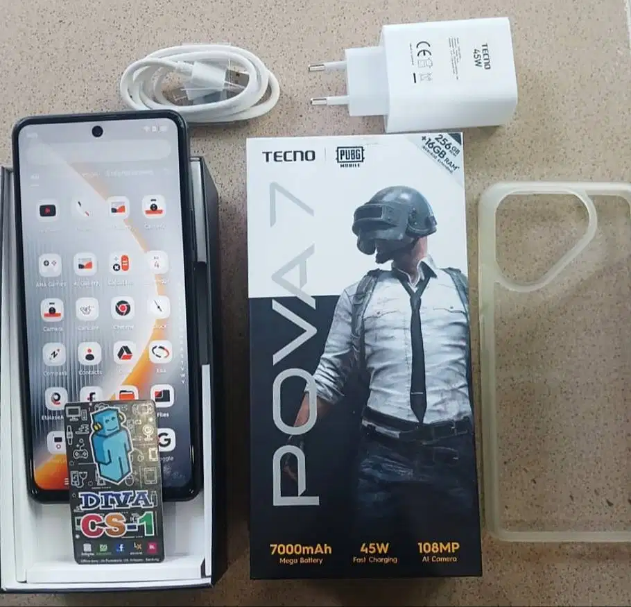 2nd BNOB Tecno POVA 7 Ram 8Gb 256Gb Batere 7000 mAH Gaming Helio G100