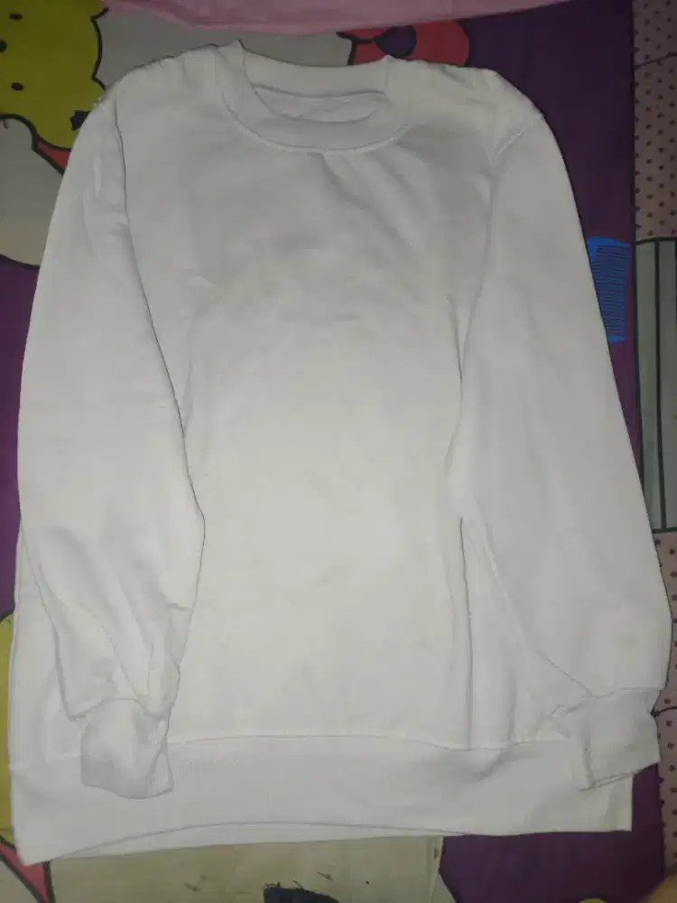 Hoodie Putih Polos Bekas