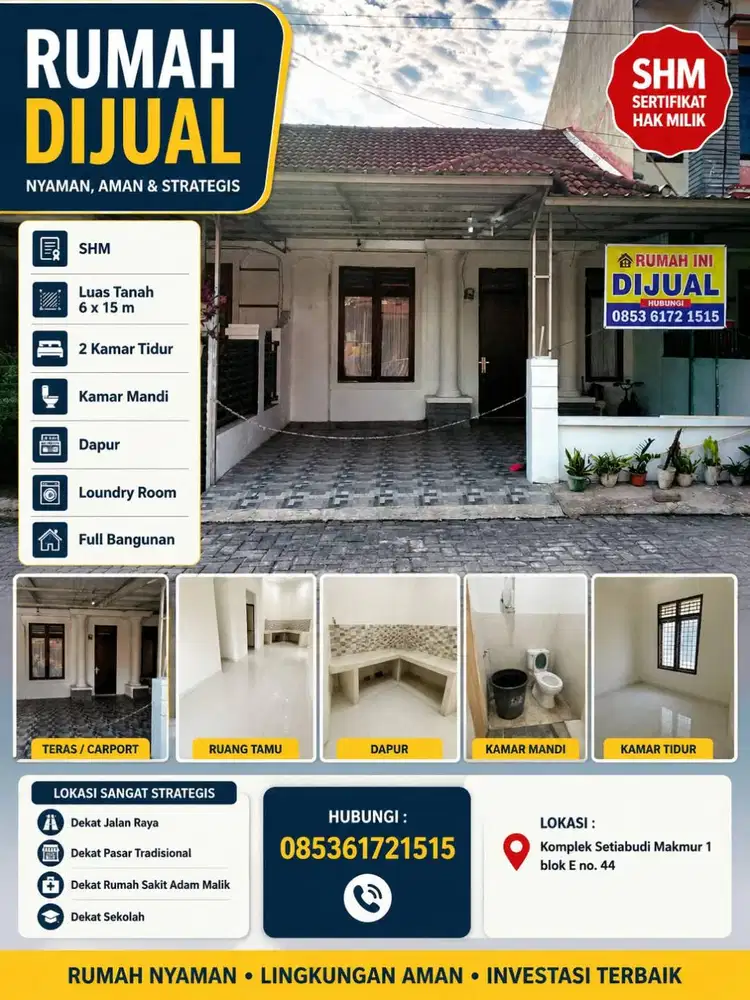 Dijual Rumah Strategis di Simpang Selayar, Setiabudi