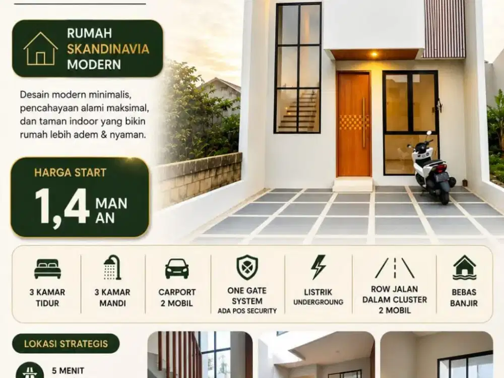 DIJUAL BRAND NEW – CASA D’LYA  CLUSTER EKSKLUSIF JAGAKARSA, JAKARTA SELATAN