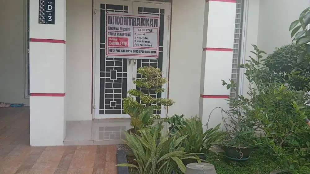 Disewakan Rumah Full Furnish khusus Muslim