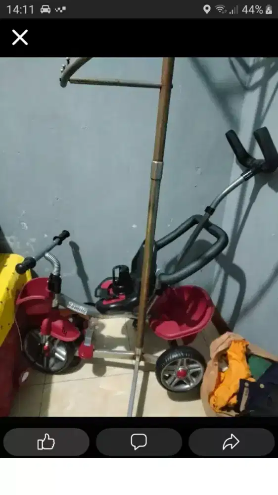 Sepeda Roda 3 Balita Stroller
