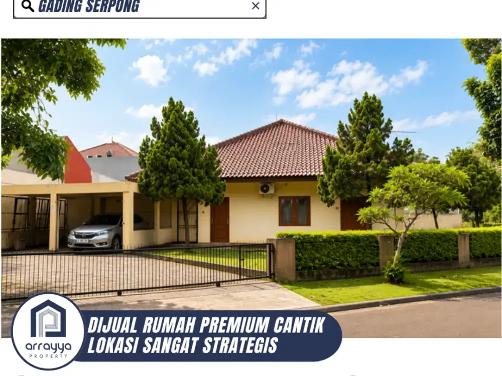 DIJUAL RUMAH LUAS SIAP HUNI POSISI HOEK DI GRIYA LOKA BSD (ARB141)
