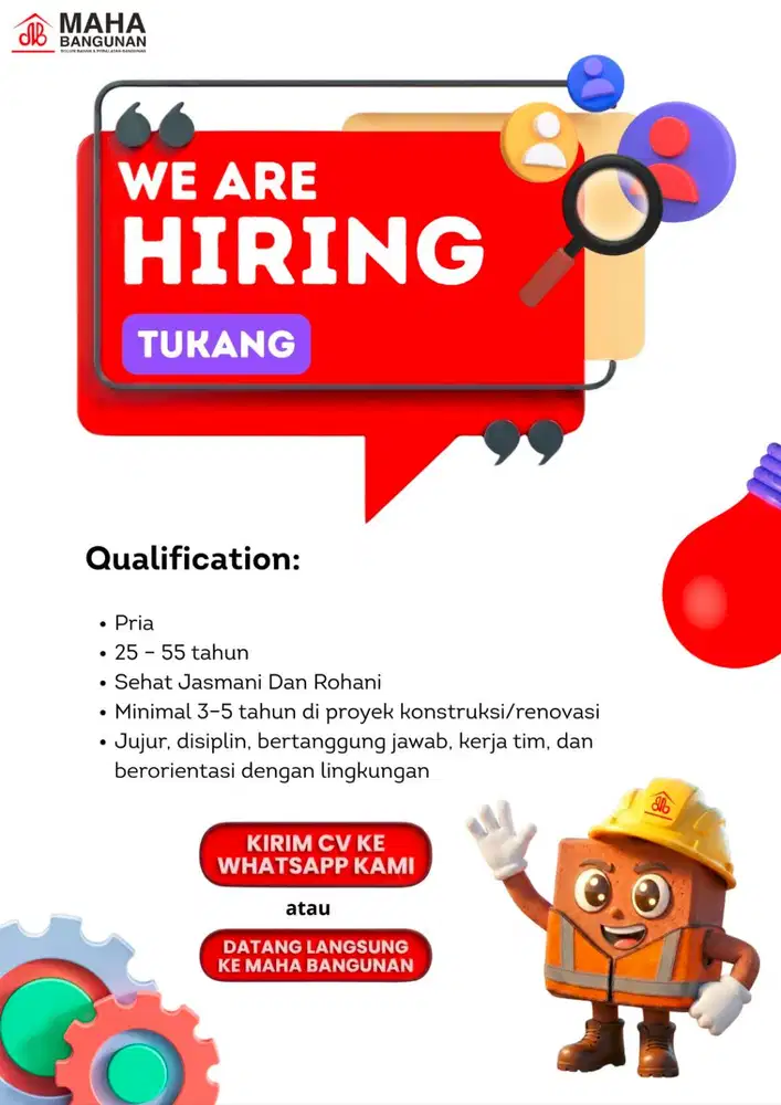 Hiring Tukang & Kenek Bangunan