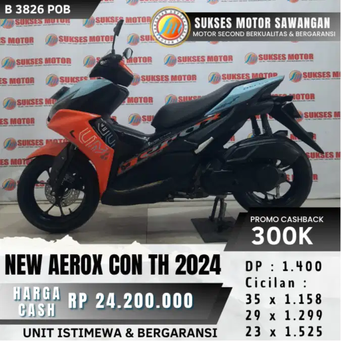MULUS YAMAHA NEW AEROX CON TH 2024 BISA CASH KREDIT UNIT BERGARANSI