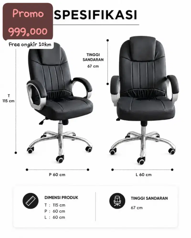 Kursi kantor promo stok terbatas
