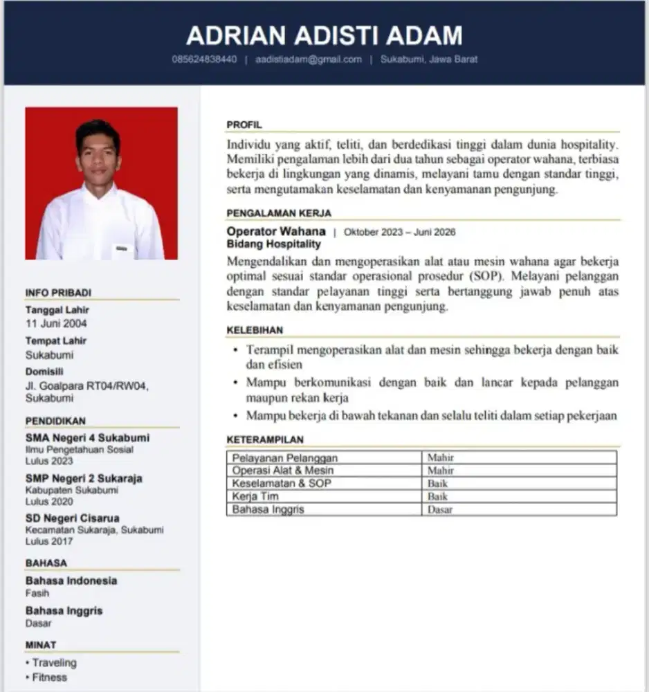 pencari kerja aktif dan bersungguh sungguh