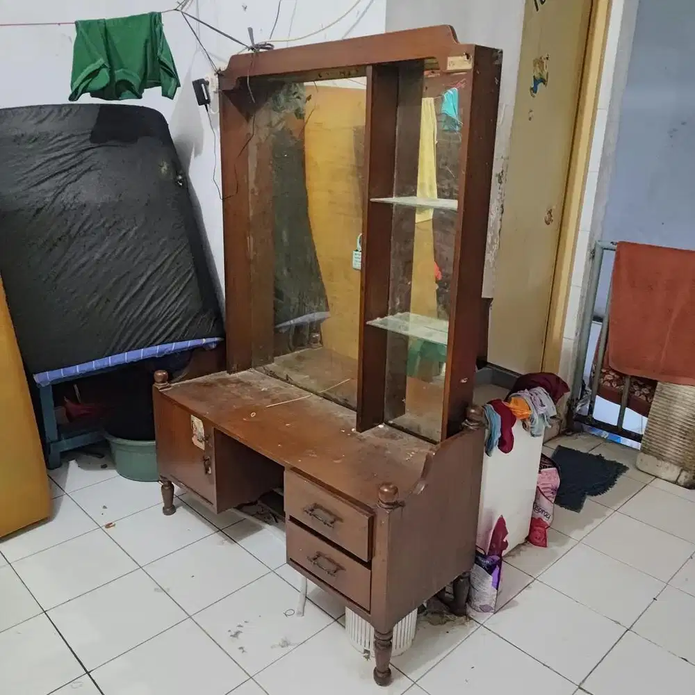Meja Rias Kayu Jati Asli, Kuat Anti Rayap & Awet - Harga Masuk Akal!