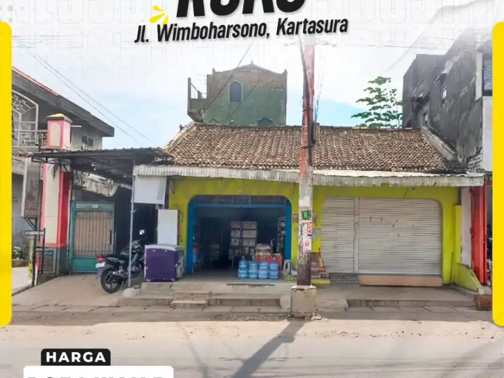 Bagi Waris Dijual Rumah Pinggir jalan Kartasura bonus 2 kios