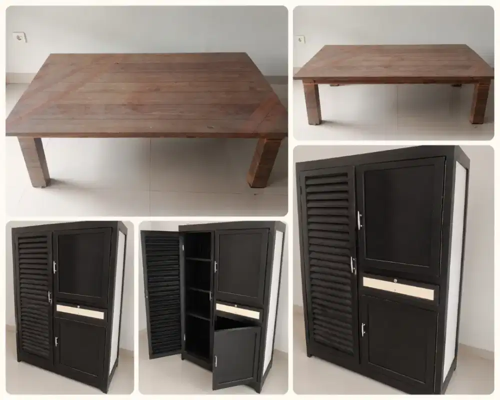 Lemari pakaian aluminiun free meja