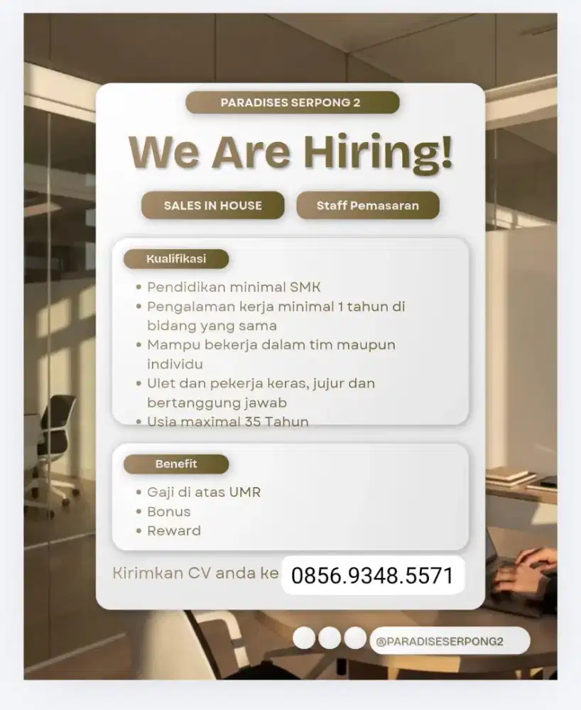 Lowongan Sales Inhouse