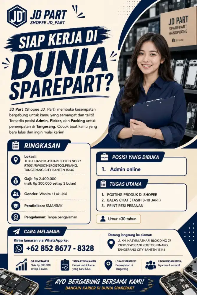 LOWONGAN ADMIN ONLINE SHOP