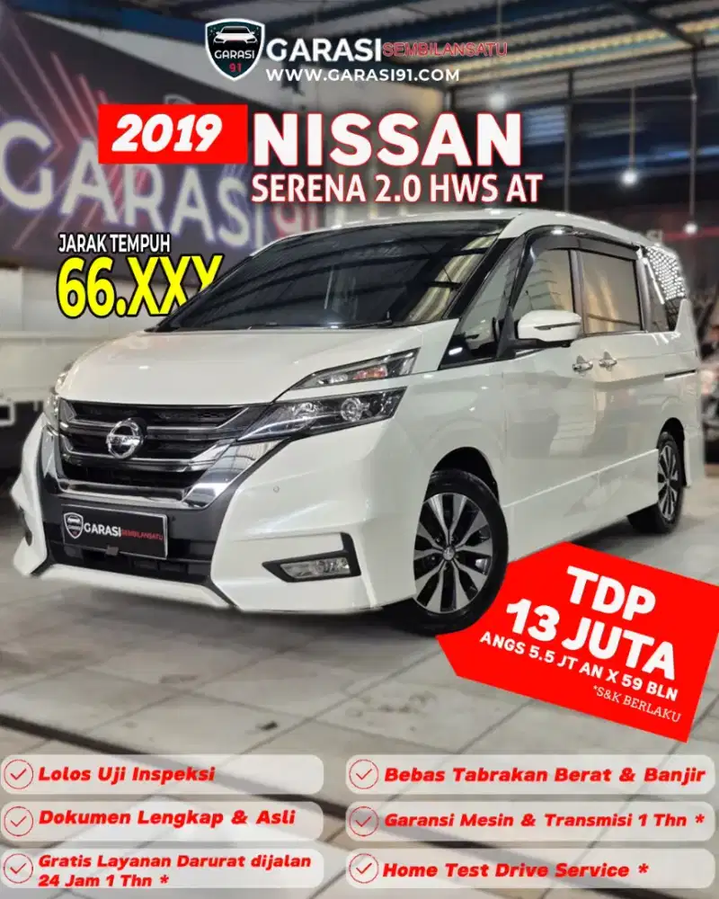 [Tdp 13 JT] NEW SERENA HWS 2.0 AT 2019 KM 66 RB