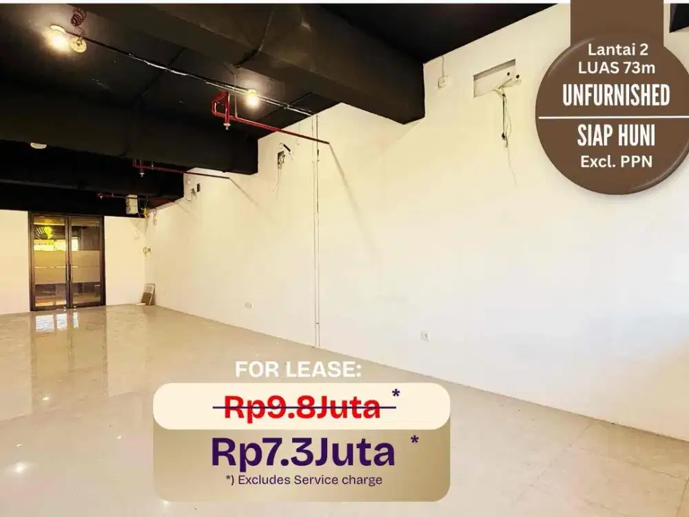 Siap Huni. Sewa Kantor Office Spazio [73M] Office For Rent