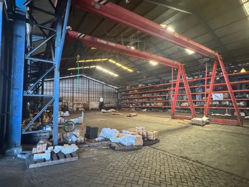 Gudang Ex Pabrik Dijual Dumar Industri,Ada Ruang Kantor, Hadap Selatan, bisa Akses Kontainer