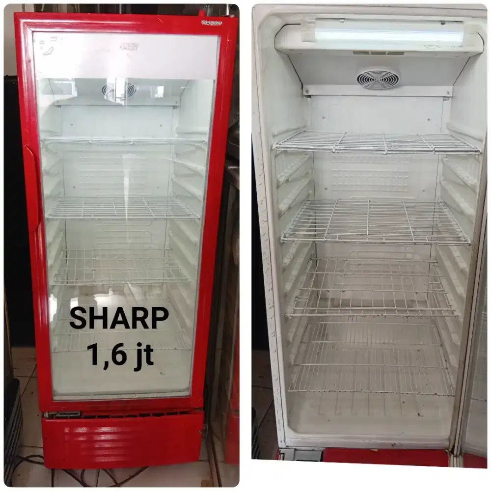 Showcase pendingin SHARP bekas bergaransi