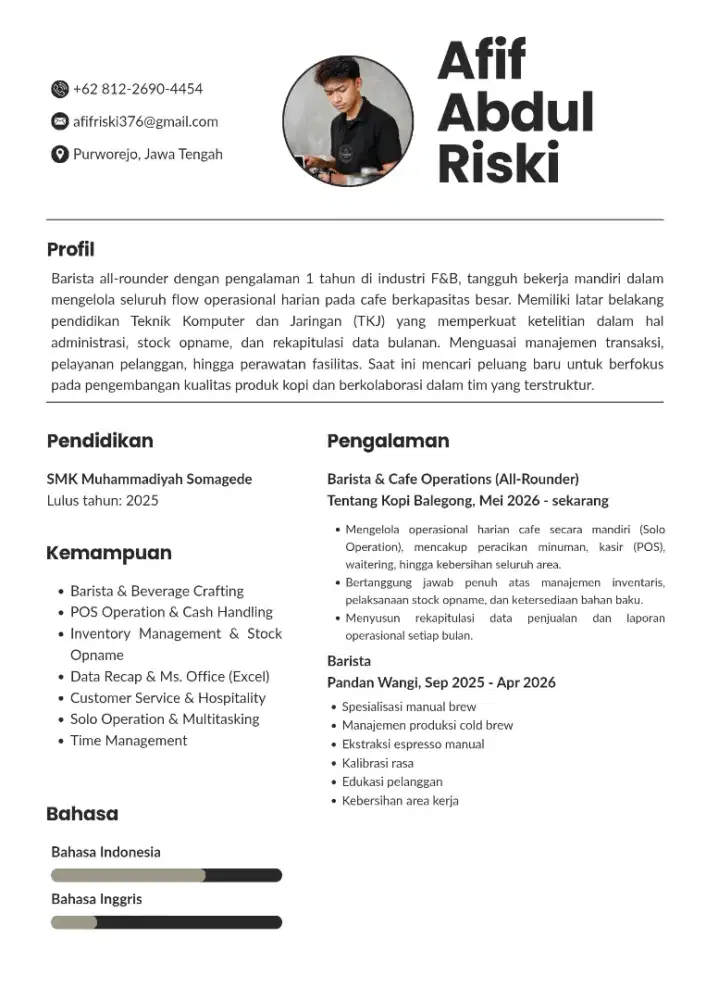 cari loker barista