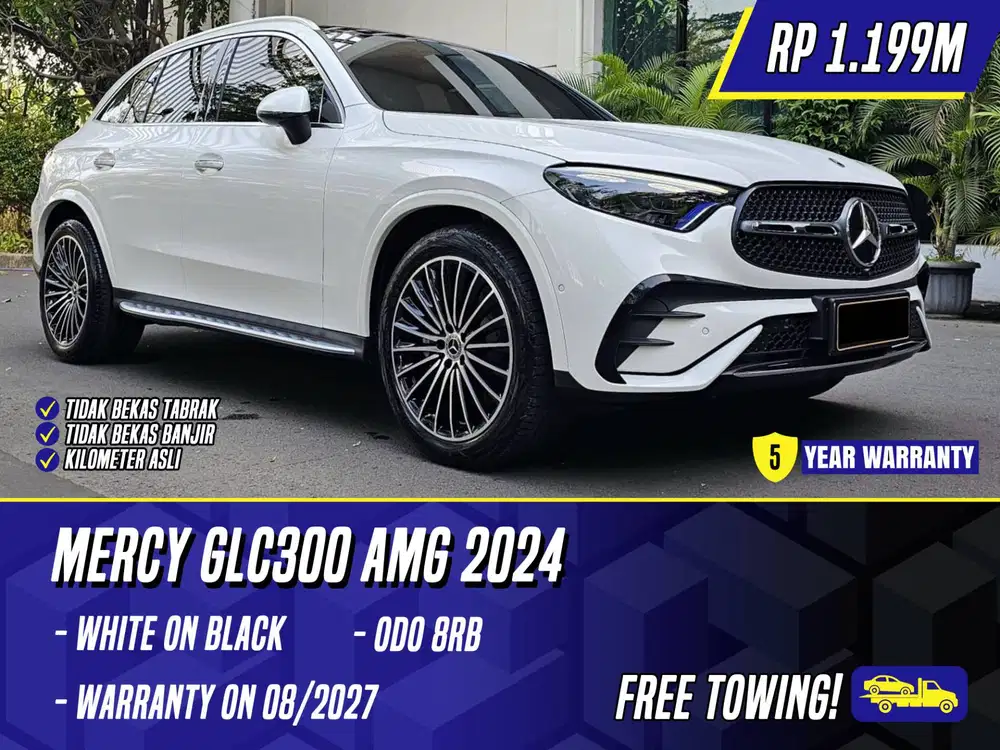 Mercedes Benz GLC300 AMG 2024 White on Black Putih Mercy GLC 300